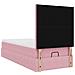 Struttura Letto Pouf con Materassi Rosa 80x200 cm Velluto - Foto miniatura 9
