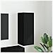 Mobile TV da parete Nero 30 x 31 x 80 cm Legno multistrato - Foto miniatura 2