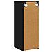Mobile TV da parete Nero 30 x 31 x 80 cm Legno multistrato - Foto miniatura 8