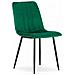 Sedia JEWA - Design ergonomico in velluto verde scuro x 3 - Foto miniatura 2