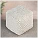 Valzer - Pouf In Lana Avorio Con Decoro 40 X 40 - Foto miniatura 1