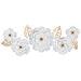 Decorazione In Metallo 3d Fiori 2-bianco-metallo-158x9x60 Cm - Foto miniatura 1
