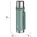 ACCESSORI CONSERVAZIONE CIBO ETHJ01 Bottiglia verde da 1 litro con manico. Mantiene il caldo fino a 24 ore e il freddo fino a 22 ore. Materiale acciaio inox. - Foto miniatura 4