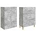 Set di armadi 2 pcs Grigio Cemento 66 x 34,5 x 90 cm - Foto miniatura 3
