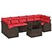 Set Divano da Giardino 8 pcs Marrone Rattan in Polipropilene - Foto miniatura 1