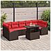 Set Divano da Giardino 8 pcs Marrone Rattan in Polipropilene - Foto miniatura 2