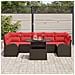 Set Divano da Giardino 8 pcs Marrone Rattan in Polipropilene - Foto miniatura 3
