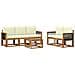 Set di divani da esterno con cuscino 6 pcs Naturale e Crema - Foto miniatura 1