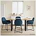 Sedie da pranzo 4 pcs Velluto (V) Blu 55 x 50 x 84 cm - Foto miniatura 2
