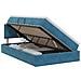 Letto con Contenitore Blu Scuro 120 x 200 cm Velluto - Foto miniatura 1