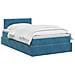 Letto con Contenitore Blu Scuro 120 x 200 cm Velluto - Foto miniatura 3