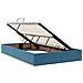 Letto con Contenitore Blu Scuro 120 x 200 cm Velluto - Foto miniatura 5