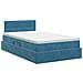 Letto con Contenitore Blu Scuro 120 x 200 cm Velluto - Foto miniatura 8