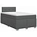 Letto box spring con materasso Grigio Scuro 120 x 190 cm - Foto miniatura 1