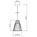 Lampadario Portalampada 1mt E27 Ø250mm - Calcestruzzo + Metallo Mod Vt-7253 - Foto miniatura 2