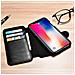 Cuoio Di Iphone Xr Curvo Bordo Deluxe Cassa Del Foglio Di Caso Vintage (6.1 "") Nero - Foto miniatura 2