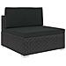 Set Divani da Giardino 8 pz con Cuscini in Polyrattan Nero - Foto miniatura 6