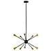 Lampadario A 10 Luci, Midnight Black, G9 - Foto miniatura 1