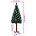 Albero di Natale Sottile con Legno Vero e Neve Verde 150 cm - Foto miniatura 4