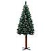 Albero di Natale Sottile con Legno Vero e Neve Verde 150 cm - Foto miniatura 6