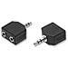 Sdoppiatore adattatore spina jack maschio 3,5 m + 2 prese jack 3,5 femmina - Foto miniatura 2