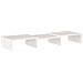 Supporto Per Monitor Bianco 60x24x10,5cm Legno Massello Di Pino - Foto miniatura 3