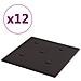Pannelli Murali 12 Pz Neri 30x30 Cm Similpelle 1,08 M - Foto miniatura 1