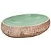 Lavabo Da Appoggio Verde E Marrone Ovale 59x40x15 Cm Ceramica - Foto miniatura 2