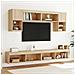 Mobili Tv Con Luci Led 2pz Rovere Sonoma 100x30x30 Cm - Foto miniatura 3
