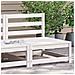Divano Giardino Senza Braccioli Bianco 70x70x67cm Massello Pino - Foto miniatura 1