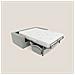 Nixon Divano letto matrimoniale con materasso 20 cm in tessuto impermeabile T03 200 cm (mat. 140x197) grigio chiaro - Foto miniatura 3