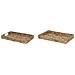 Set Di 2 Vassoi Decorativi Kontum Vimini Naturale - Foto miniatura 3