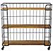 Scaffale Libreria Da Interno In Legno Ed Acciaio A 3 Ripiani Con Ruote Industrial Wheel - Foto miniatura 2