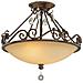 Lampadario Contemporaneo Chateau Acciaio Bronzo Moka Cristallo 2 Luci E27 - Foto miniatura 1