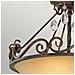 Lampadario Contemporaneo Chateau Acciaio Bronzo Moka Cristallo 2 Luci E27 - Foto miniatura 3