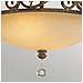Lampadario Contemporaneo Chateau Acciaio Bronzo Moka Cristallo 2 Luci E27 - Foto miniatura 4