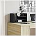 Organizer Da Scrivania Nero 44,5x24x25 Cm In Legno Multistrato - Foto miniatura 2