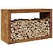 Rastrelliera Per Legna 100x40x60 Cm In Acciaio Corten - Foto miniatura 11