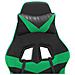 Sedia da Gaming Girevole con Poggiapiedi Nero Verde Similpelle - Foto miniatura 2