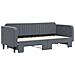 Divano Letto Con Letto Estraibile Grigio Scuro 80x200cm Velluto - Foto miniatura 3