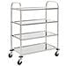Carrello Da Cucina A 4 Livelli 107x55x125 Cm In Acciaio Inox - Foto miniatura 2