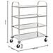 Carrello Da Cucina A 4 Livelli 107x55x125 Cm In Acciaio Inox - Foto miniatura 6