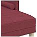 Divano L-Shaped a 3 posti Wine Red 160 cm in tessuto - Foto miniatura 7