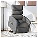 Poltrona Alzapersona Massaggi Reclinabile Grigio Scuro Tessuto - Foto miniatura 2