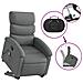 Poltrona Alzapersona Massaggi Reclinabile Grigio Scuro Tessuto - Foto miniatura 5