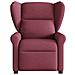 Poltrona Massaggiante Reclinabile Elettrica Rosso Vino Tessuto - Foto miniatura 4