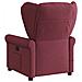 Poltrona Massaggiante Reclinabile Elettrica Rosso Vino Tessuto - Foto miniatura 6