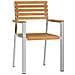 Sedia da Giardino Impilabile 2 pcs in Legno Massello di Teak e Acciaio Inossidabile - Foto miniatura 1