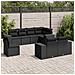Set Divani da Giardino con Cuscini 8 pz Nero in Polyrattan - Foto miniatura 2