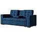 Noho Divano Letto A 3 Posti In Velluto A Coste Blu - Foto miniatura 3